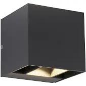 Paul Neuhaus Led ulkoseinävalaisin Block, Musta, Alumiini, Moderni,