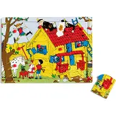 Peppi Pitkätossu Pippi Puinen Tappipalapeli Multi Multi-OS Keltainen One Size 18 M+ Pojat, Tytöt