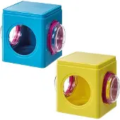 Ferplast - Tubline Cube Hamster Red 12,5 x 9,5 x 10,5 cm - Pieneläimet - Pesät ja häkkitarvikkeet - Leikkitunnelit ja Putket