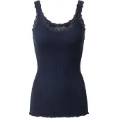 Rosemunde Rwbabette Silk Sl Deep Back Lace Top - Navy - XL