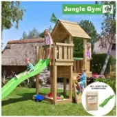 Jungle Gym Cubby leikkitorni ja 120 kg hiekkaa sekä liukumäki