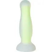 Baseks Glow in the Dark Keltainen Keskikokoinen Anaalidildo 12,5 cm - Yellow
