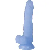 Baseks Jellies Aidonkaltainen Pieni Sininen Dildo Imukupilla 20 cm - Blue