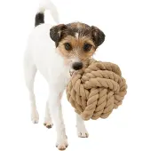 Trixie - BE NORDIC Playing Rope Ball White Ø 13 cm - Koirat - Koiran lelut ja pelit - Purulelut ja köydet