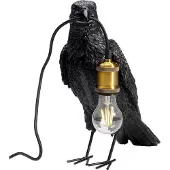 Kare Pöytävalaisin Animal Crow, Musta, Olohuone/ruokailutila, Synteettinen materiaali