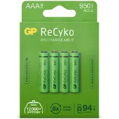 GP Battery AAA Recyko 950mAh NI-MH - 4 pack