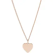 Fossil kaulakoru Heart Rose Gold-Tone Stainless Steel Necklace JF03021791