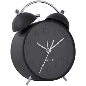 Karlsson Alarm Clock Iconic Matt Black - Black - 16.5X11X5.5CM