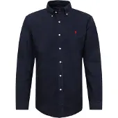Ralph Lauren for man. 710772290002 Custom Fit Oxford Shirt navy (M), Casual, Cotton, Long sleeve