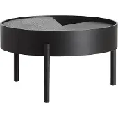 Woud Arc sohvapöytä 66 cm, musta saarni