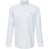 Ralph Lauren Custom Fit Striped Oxford Shirt - Blue - S