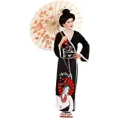 Partyking Japanilainen Geisha Lasten Naamiaisasu - Large