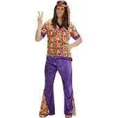 Widmann Hippie Dude Violetti Naamiaisasu - Small