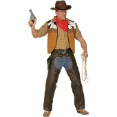 Widmann Cowboy Chapsit Ruskea Nahkajäljitelmä - Medium/Large