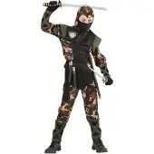 Finidi Ninja Sotilas Lasten Naamiaisasu - Medium