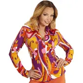 Widmann 70-luvun Naisten Paita Kukat - Small/Medium