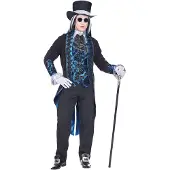 Finidi Sininen viktoriaaninen vampyyrin naamiaisasu miehelle - XL