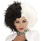 Finidi Cruella-peruukki, mustavalkoinen - Lyhyet peruukit