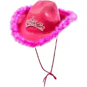 Widmann Cowgirl Hattu Vaaleanpunaisella Karvareunalla - One size
