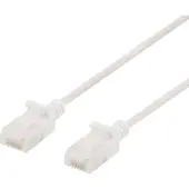 Deltaco – U/UTP Cat6a laitekaapeli, ohut, läpmitta 3,5mm, 0,5m, valk. (UUTP-1018)