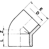 Cepex 01759 45º Pvc Ø225 Liimattava Kulma