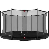 Berg trampoliini Favorit, sis. Comfort turvaverkon 380 cm musta