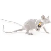 Seletti Pöytävalaisin , Mouse Lamp Valentine, Valkoinen, Olohuone, Muovi, Design