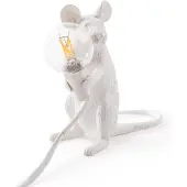 Seletti Pöytävalaisin , Mouse Lamp Valentine, Valkoinen, Olohuone, Muovi, Design