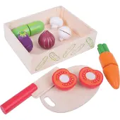 Bigjigs Toys Wooden Box with Cut Vegetables