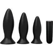 Dream Toys - Booty anustappisetti, eri vaihtoehtoja, moottorilla, silikoni, musta