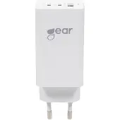 Gear GAN 220V 2xUSB-C + 1xUSB-A PD 45W + 18W + 3A ( 65W) laturi