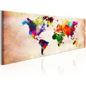 Artgeist World Map: Colourful Ramble taulu