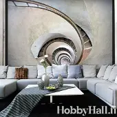 Artgeist White spiral stairs fototapetti