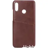 Onsala Collection Huawei P Smart 2019 nahkainen korttikotelo (ruskea)