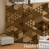 Artgeist Valokuvatapetti - Brown patchwork 50x1000 cm