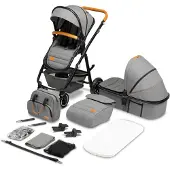Lionelo Amber 2 In 1 Baby Stroller Harmaa