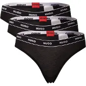 HUGO Triplet Thong Stripe - Black - XS