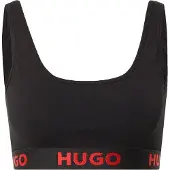 HUGO Bralette Sporty Logo - Black - XS