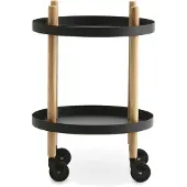 Normann Copenhagen Block tarjoiluvaunu, pyöreä, musta