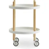 Normann Copenhagen Block tarjoiluvaunu, pyöreä, valkoinen