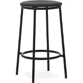 Normann Copenhagen - Circa Baarituoli H65 Upholstery Black Steel/Ultra Leather Black Normann Copenh