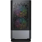 Cougar CGR-5JM8B-AIR-RGB, Mini Tower, PC, Musta, mikro ATX, Mini-ITX, Sininen, Vihreä, Punainen, Selkä, Etu