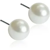 Blomdahl White Pearl Vit 10 mm