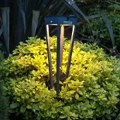 LES JARDINS LED-aurinkolamppu Tinka, 52 cm korkea, harmaa himmennettävä, Alumiini/harmaa/sinkki, Alumiini,