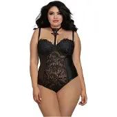 Dreamgirl Venetsia Pitsi, mustan värinen seksikäs body, 3X