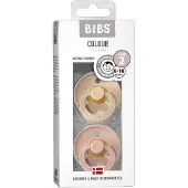 BIBS Colour Natural Rubber Size 2: 6+ months tutti Vanilla / Blush 2 kpl