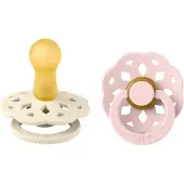 BIBS Pacifier Boheme Latex Ivory/Blossom Size 1 2 kpl