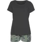 Vivance Pyjamashortsit 'Dreams' jade / vaaleanvihreä / valkoinen