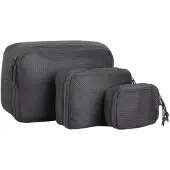 Mil-Tec Mesh Pouch Set Molle 3pcs - Black