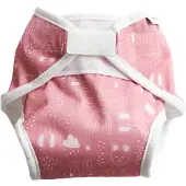 Imse Vimse Diaper Cover, L 11-16 Kg, Rusty Pink Teddy - Pink - L 11/16KG